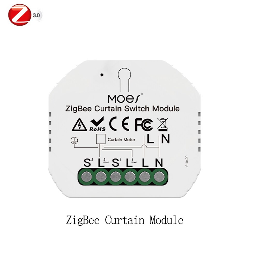 Moes Smart Zigbee Wifi Schakelaar Module Dimmer Gordijn Switch Smart Leven App Afstandsbediening Alexa Google Thuis Voice Controle: ZB Curtain Switch