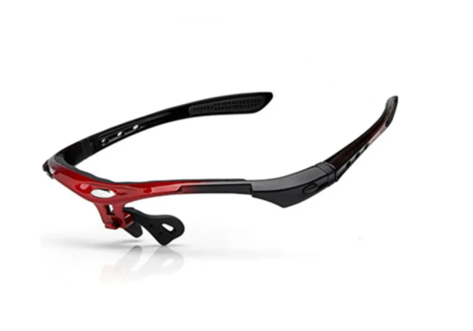Detachable Cycling Glasses Frame Polarized Sunglasses Frame Goggles Outdoor Bicycle Sunglasses Frame: Red
