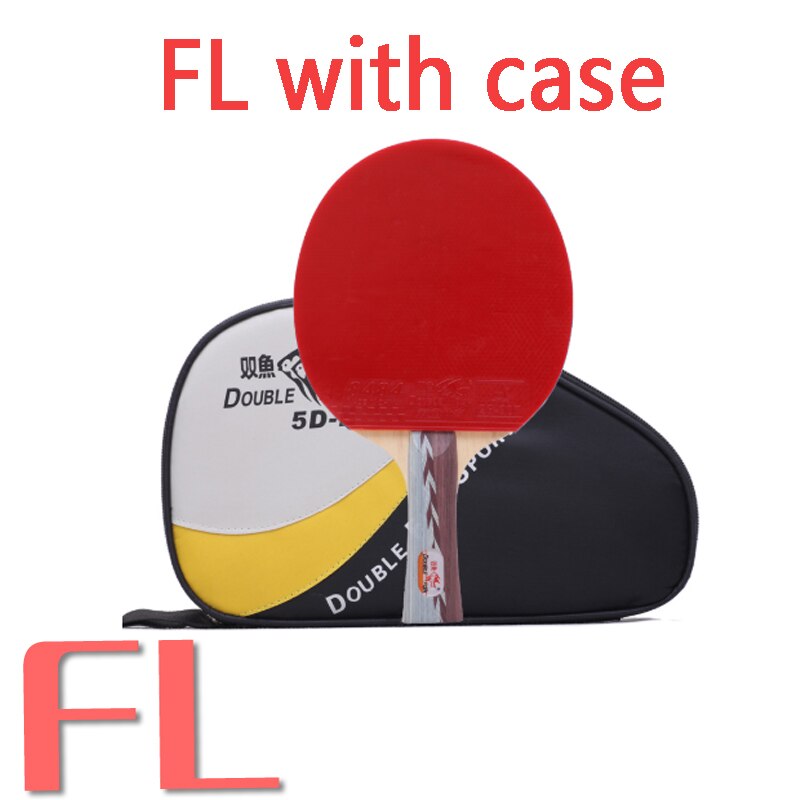 Doppia pesce 5D-C 5D-E tennis da tavolo 7 strati di legno puro racchette racchetta bat attacco loop per dilettanti veloce intrattenere i giocatori: shakehand long FL