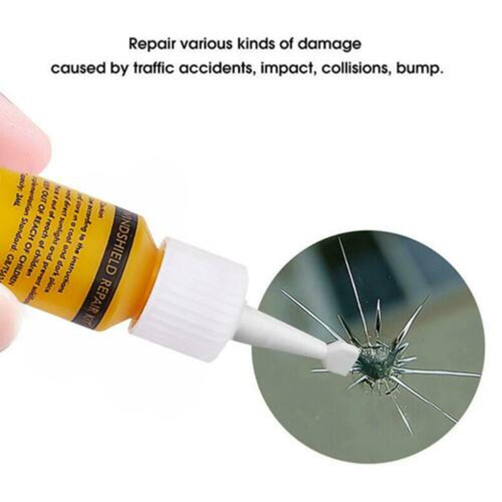 Glass Repair Fluid Kit Curing Strip Replacement Car Windshield Phone Screen