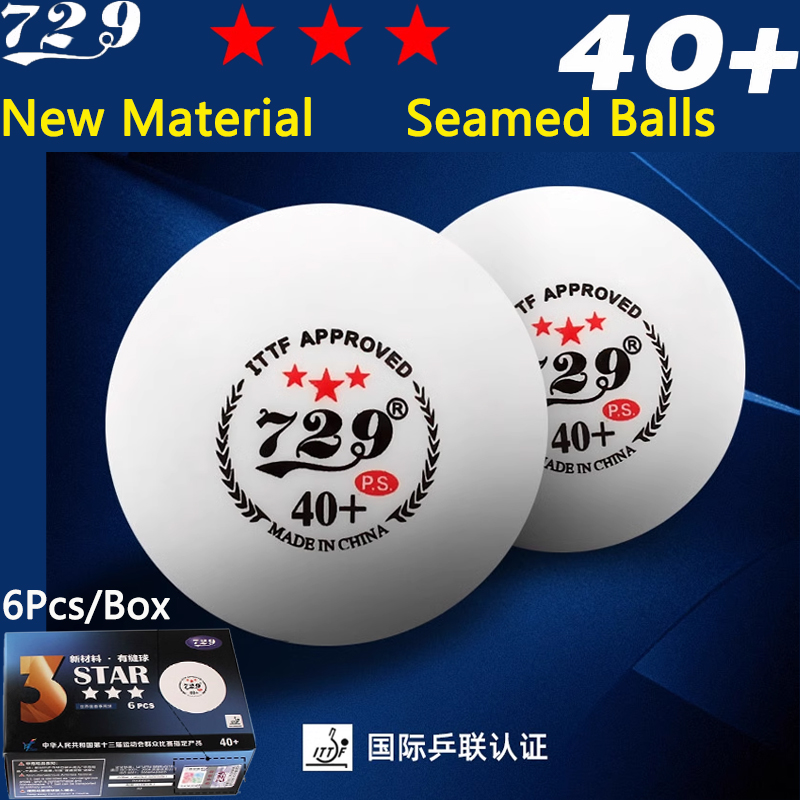 729 Tafeltennisballen 3 Sterren Nieuw Materiaal 40+ PingPongballen Gefelst Tafeltennisballen Voor Training & Competitie 6 Ballen/Doos