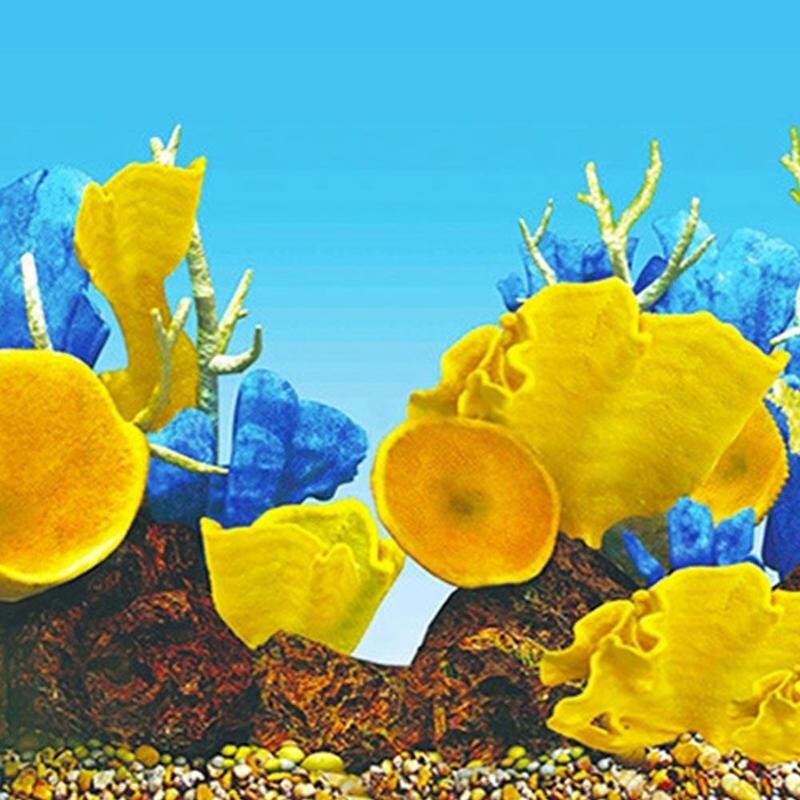 Fish Tank Background Painting Sticker 3D Ocean Landscape Painting Decals Tank Decorative Poster Aquarium Background Fish