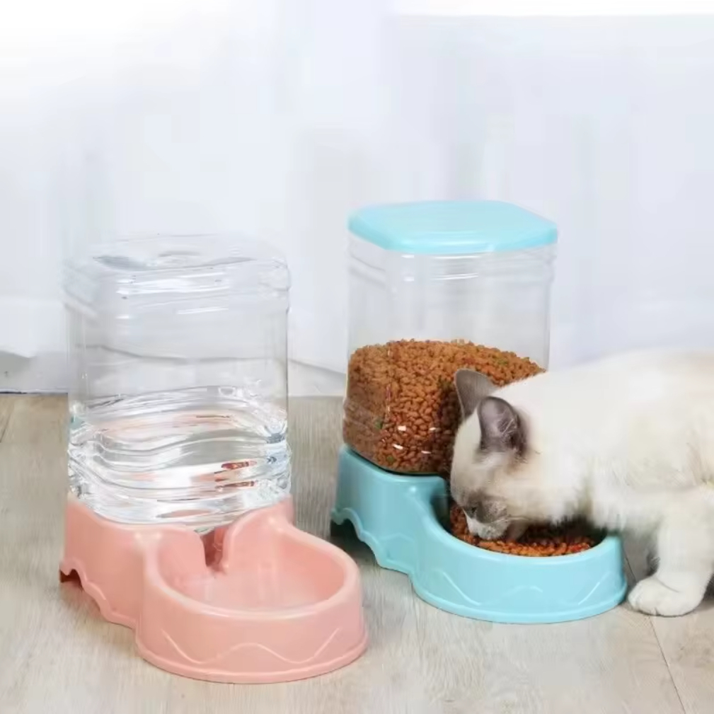 Fontaine d'eau en PP de 3,8 l, bol de boisson, mangeoire automatique pour animaux de compagnie, grand distributeur de nourriture pour chien et chat
