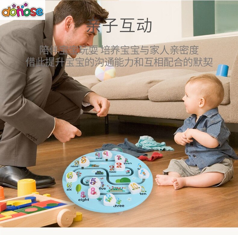 Educatief Vroeg Leren Glijbaan Puzzel Kids Houten Speelgoed voor Kinderen Labyrinth Puzzel Dier-Body-Match Doolhof Brain Teaser