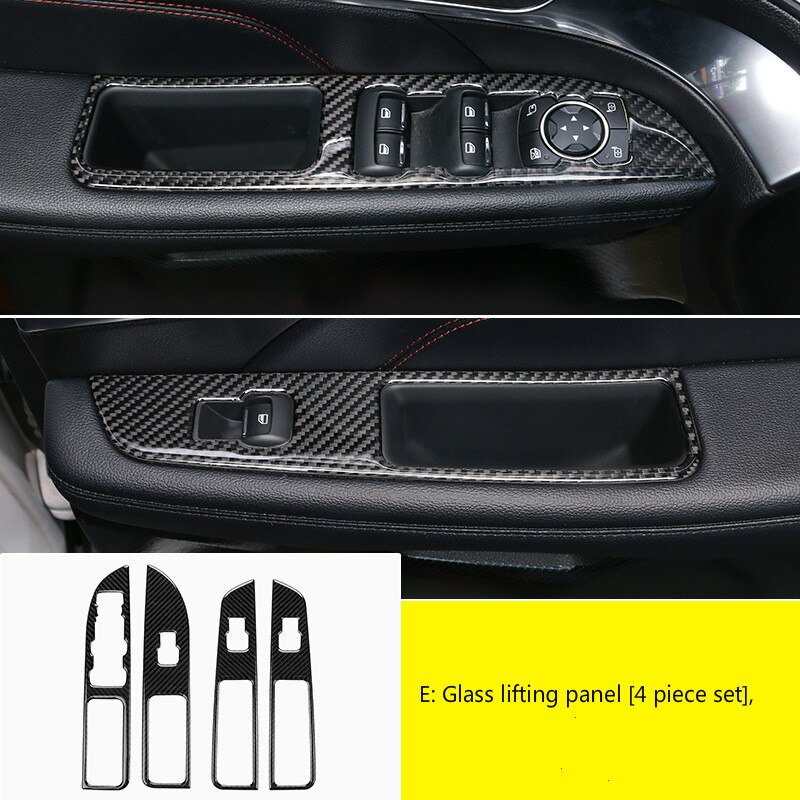 For Ford Explorer Car Accessories Carbon Fiber Interior Trim Gear Panel Navigation Outlet Center Console Stickers 5D: Red