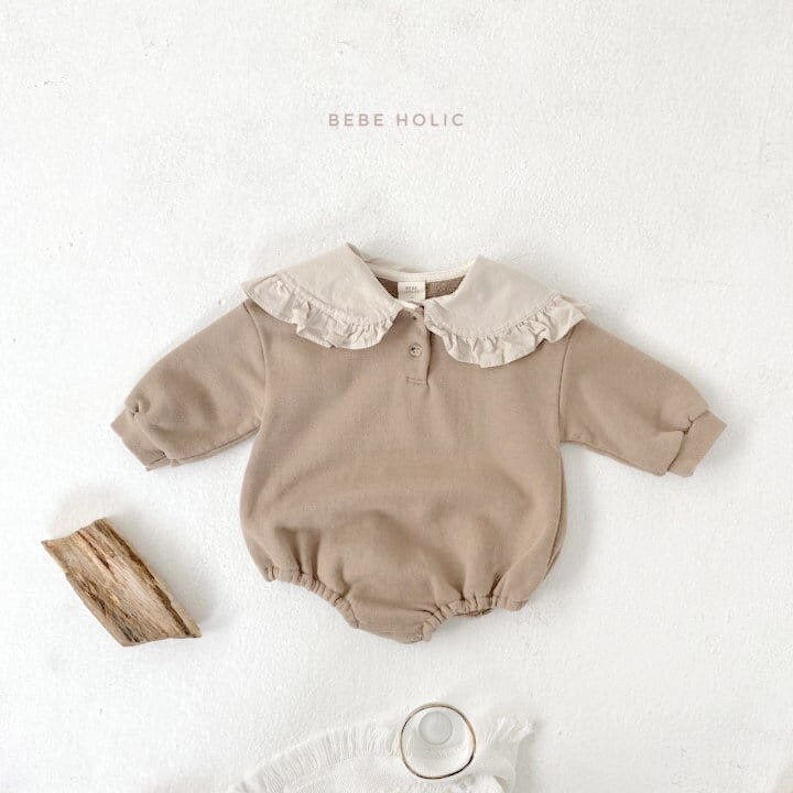 Babykleidung für mädchen mit großem revers, einfarbiger babybody aus baumwolle, langarm-Baby-jungen-strampler: 1236 braun / 6m-66cm