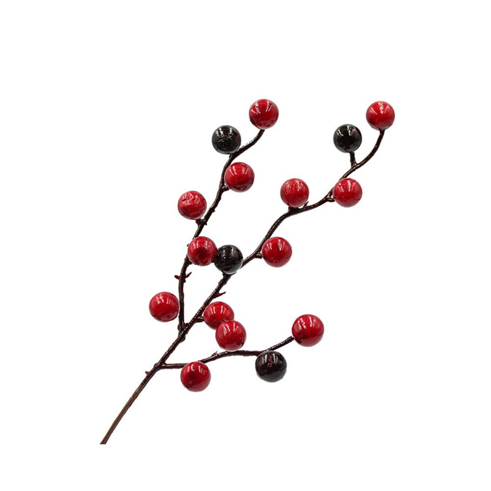 20-26cm rot Beere Strauß Künstliche Kiefer Kegel Blume Zweig Weihnachten Baum Dekoration Hochzeit Party Dekor Festliche Lieferungen: C