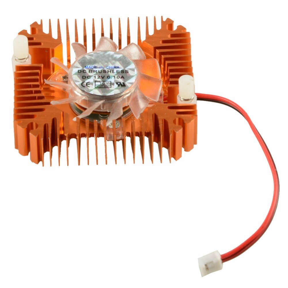 Cooler Fan 55Mm 2 Pin Grafische Kaarten Koelventilator Aluminium Goud Heatsink Cooler Fit Voor Personal Computer Componenten Fans koeler