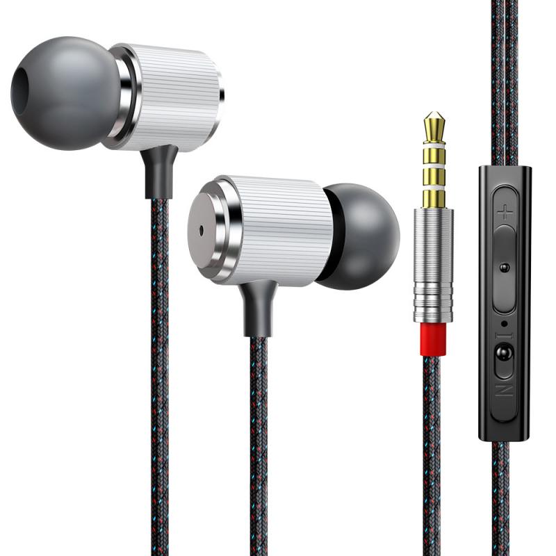 In Ear Sport Oortelefoon Metalen Bedrade Oordopjes Met Microfoon En Controller Voor Telefoon Stereo Bass Oortelefoon Voor Xiaomi Huawei Samsung TXTB1