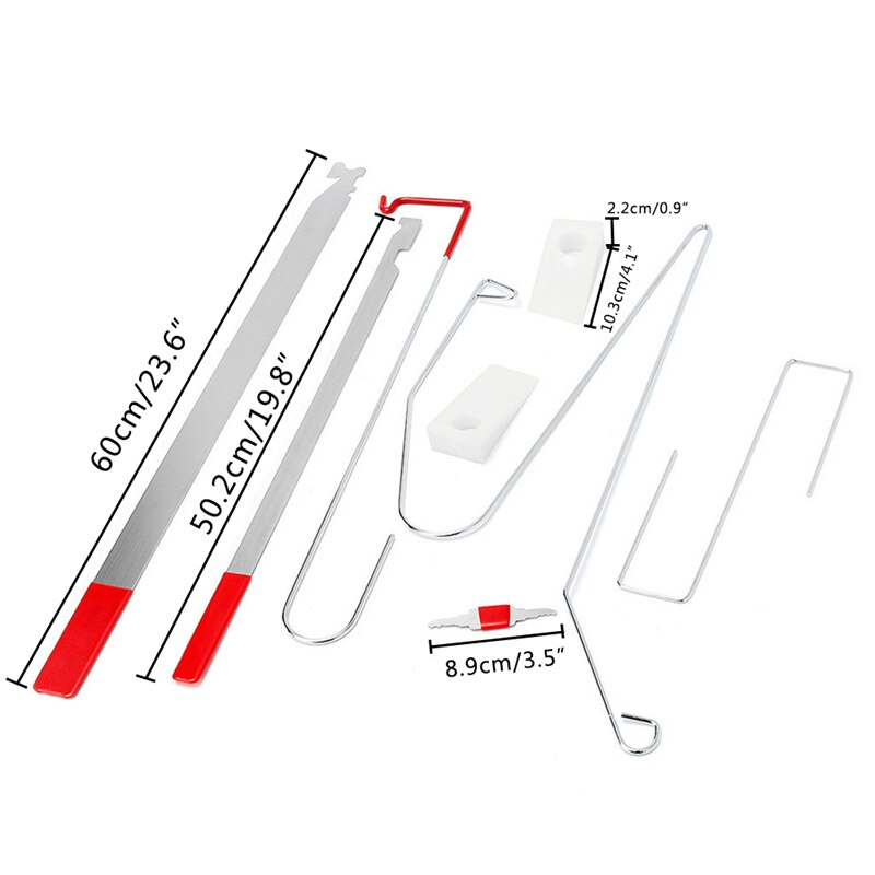 9 stks/set Universele Auto Lock Out Emergency Tool Kit Unlock Deur Open Tool Speciale Auto Reparatie Tools Auto Deur Onderhoud gereedschap