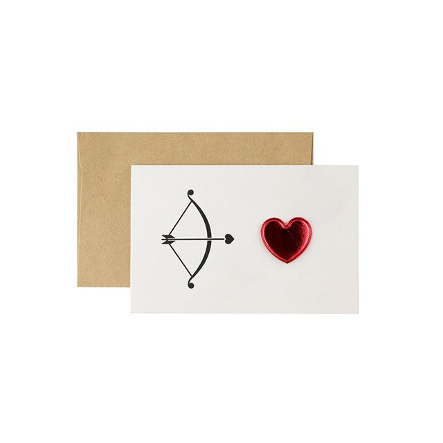 Valentijnsdag Card Rood Hart Wenskaart Met Enveloppen Romantische Brief I Love You Forever Party Bruiloft Decoratie: B