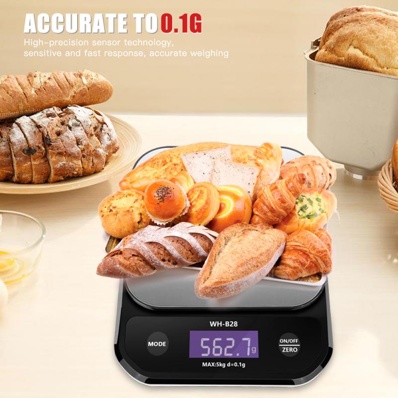 Electronic Coffee Scale Hand Versatile Bar Electronic Kitchen Scales Gram Scale 5kg 0.1g Kitchen Scale LED Display Food Scale