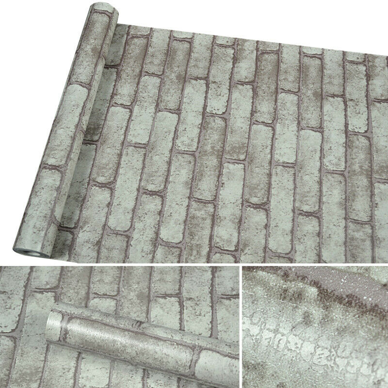 3D Brick Effect Wall Stickers Paper Brick Wallpaper Rustic Effect Self-adhesive Home Decor Sticker Tile Stickers for Wall