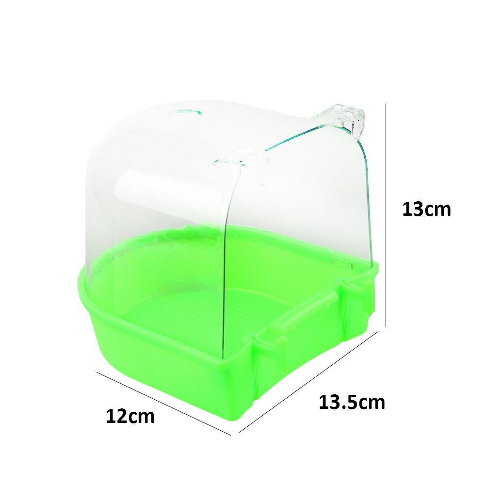 Caja de plástico para baño de aves, jaula colgante de plástico para baño de loros, periquitos, aves, cuencos para pájaros y mascotas, 1 unidad: C