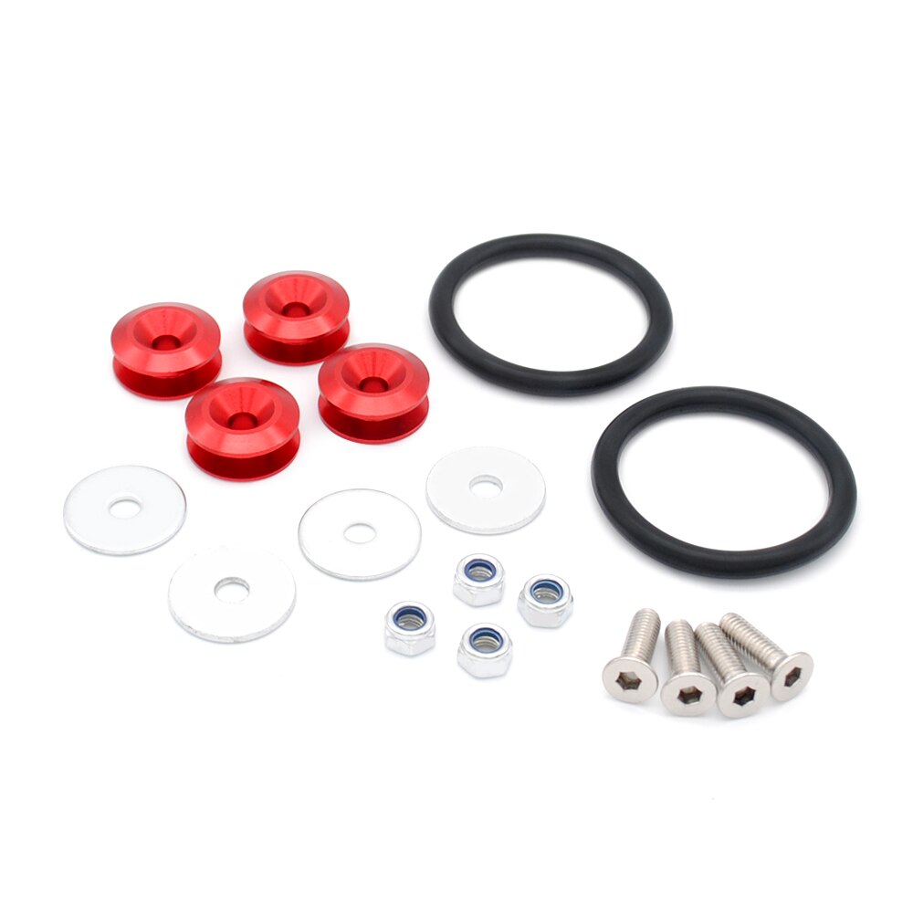 Quick Release Fasteners Fixing Buckle Nuts Bolts Kits For Car Front Rear Bumpers Trunk Fender Hatch Lids Car-styling: Red