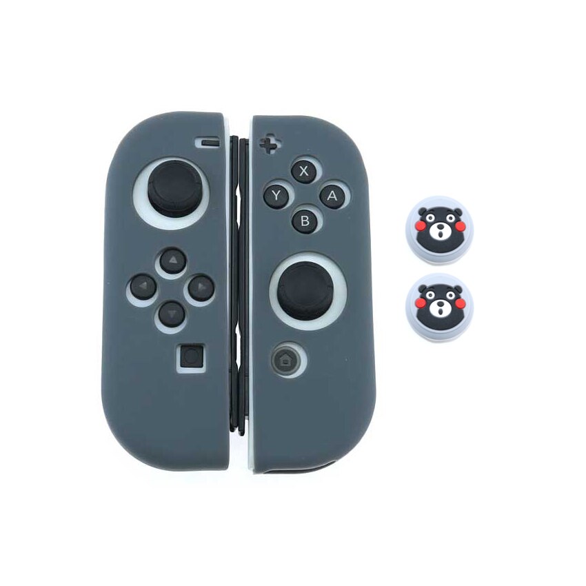 YuXi Per Nintend Interruttore NS Joy-Con Del Silicone di Protezione Della Pelle Della Copertura Della Cassa + Thumbstick Grip Joystick Tappi Per La Gioia con Controller: O