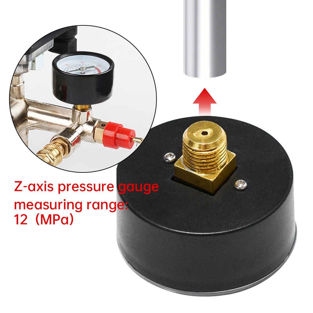Luchtdrukmeter Compressor Pneumatische Hydraulische Vloeistofdrukmeter 52Mm Schroefdraad 1/4 0-12Bar/0-180Psi Meetmanometer