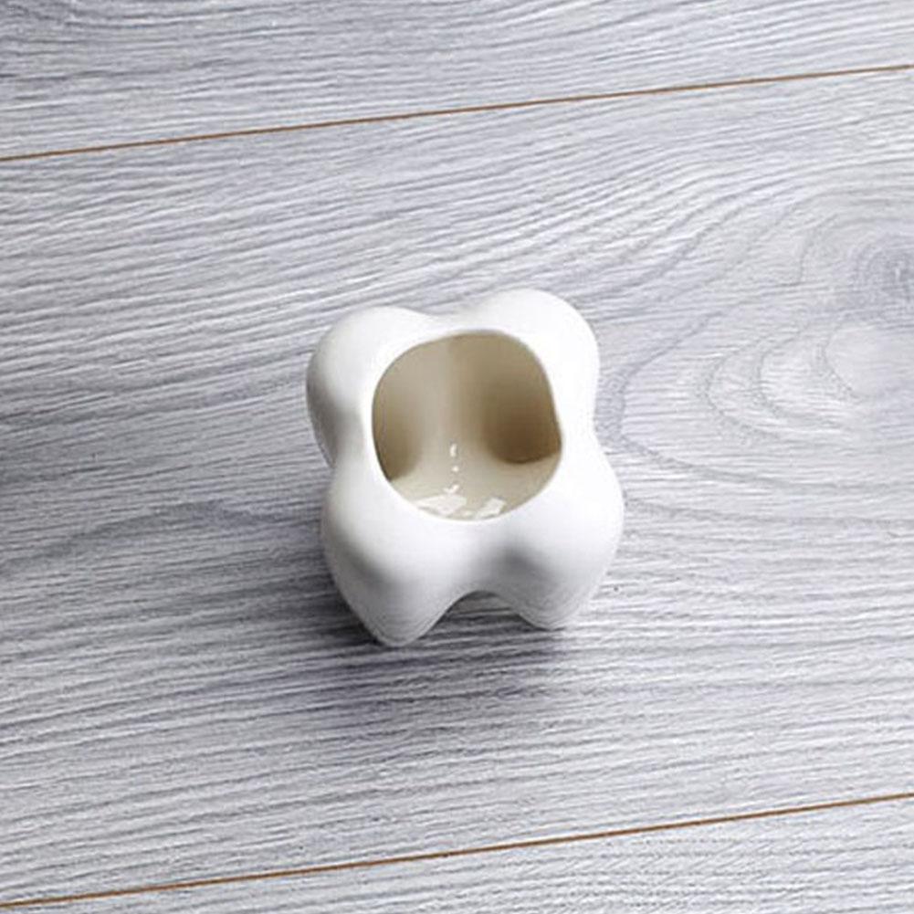 Tooth Shape Innovative White Ceramic Succulent Plants Flower Pot Modern Planter Without Plants Included