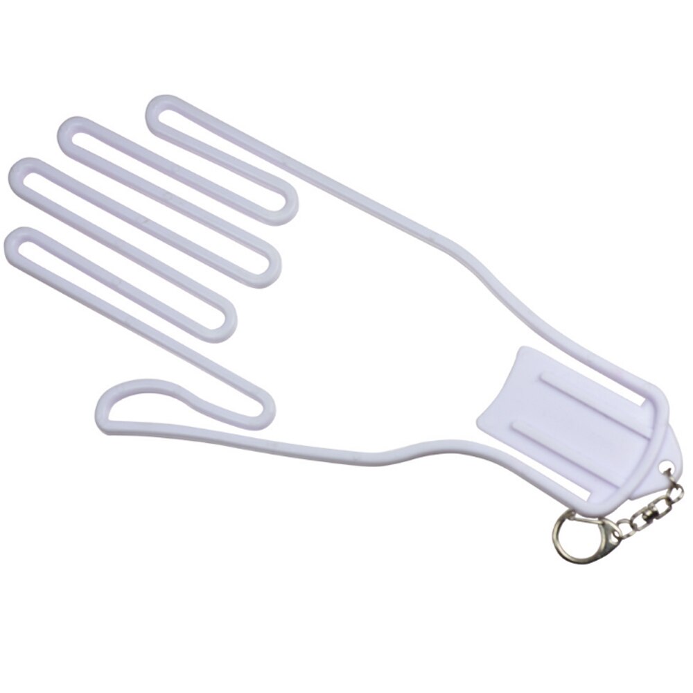 Golf Handschoen Houder Handschoen Rack Droger Hanger Brancard Voorkomen Handschoenen Krimpen Vervormen Plastic Met Sleutelhanger 8 Kleuren: White
