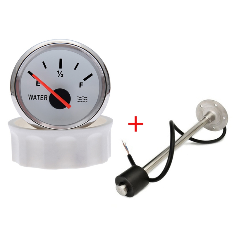Fuel Level Guage Electric Water Level Sensor Water Tank Level Gauge 5 Backlit 9-32V 3 Sensor Signal M5 Holes Screws Kit E8BC: WS 100mm