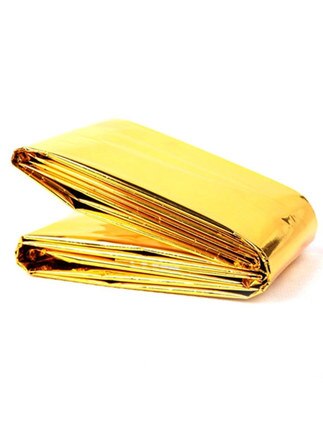 10 stks/partij Camping Water Proof Emergency Survival Rescue Deken Besparen Folie Thermische Ehbo Thermische Isolatie Mylar Deken: Goud / 160cmx210cm