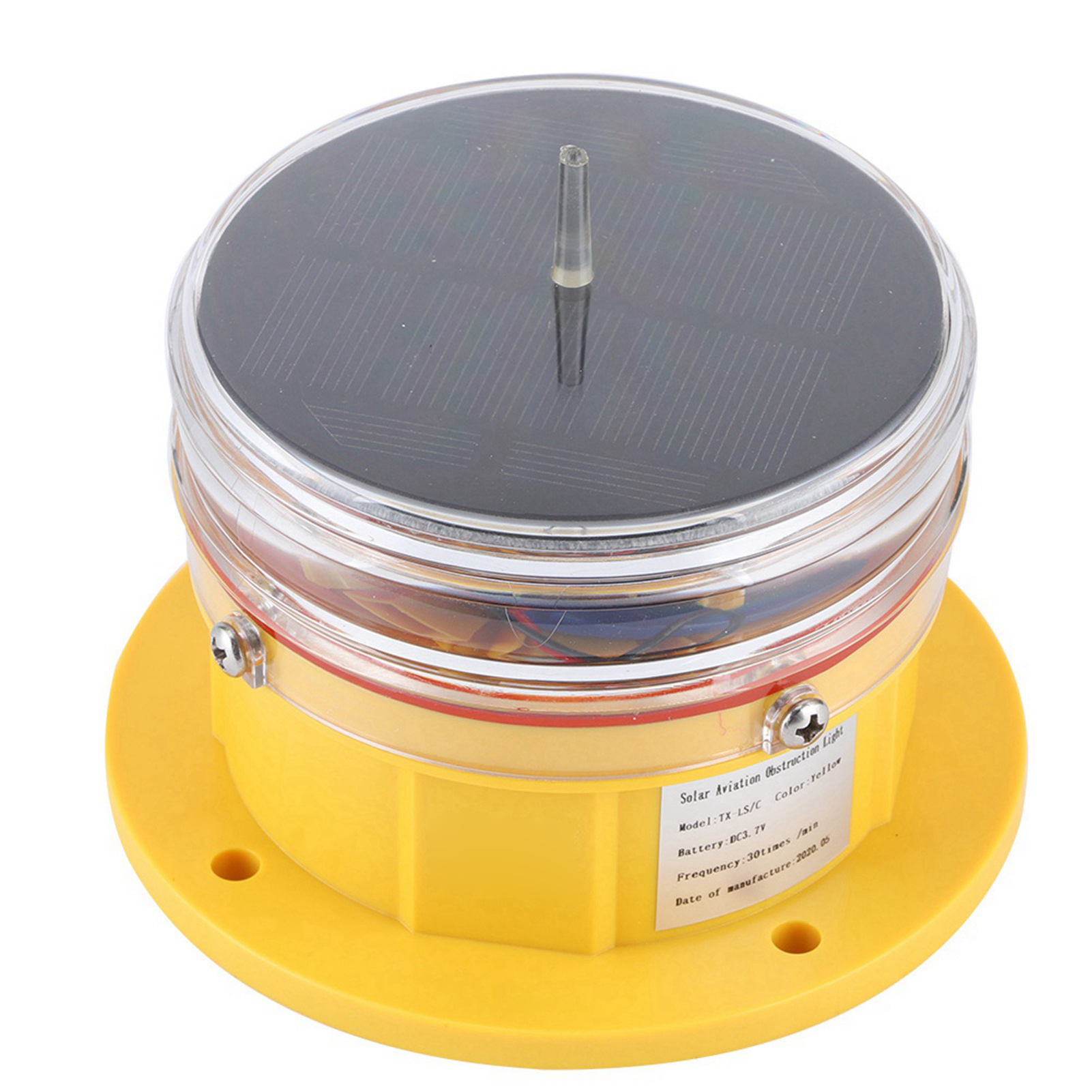 Boat Solar Sidelight IP68 Waterproof Warning Light 360° Lighting LED Flashing Beacon Light