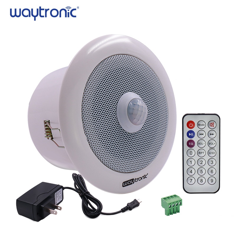 In Ceiling PIR Motion Detection Sensor Voice Amplifier Speaker for Store Doorway Welcome Doorbell Alarm Bank Safety Reminder