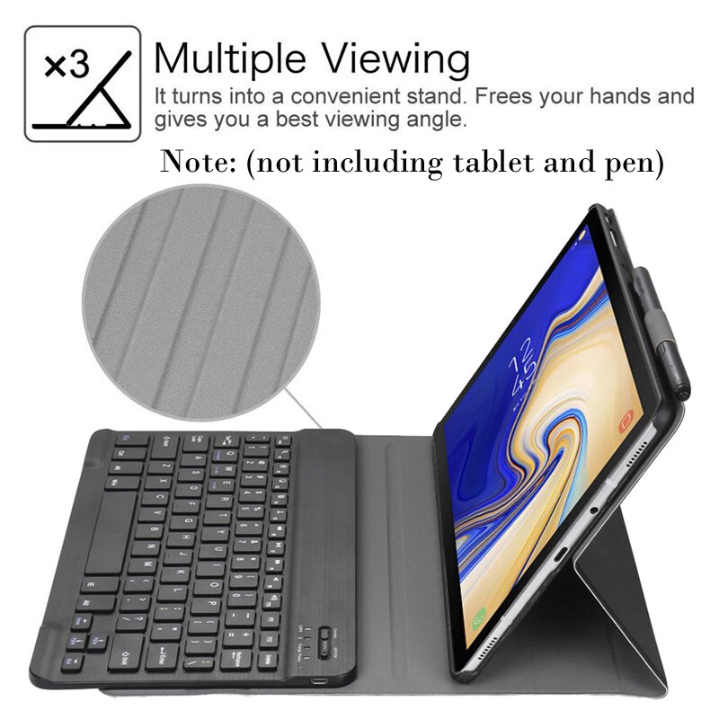 Ultra-thin Detachable Bluetooth Keyboard Case For Samsung Galaxy Tab S4 10.5 T830 T835 SM-T830 SM-T835 Cover