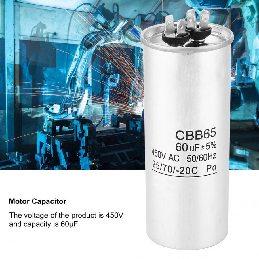 CBB65 60UF 450V Capacitor Start Motor for Air Conditioning Compressor Motor Capacitor