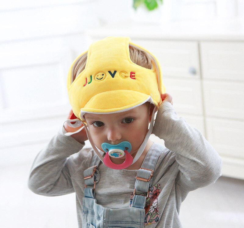 Verstelbare Baby Hoofdbescherming Hoeden Baby Helm Beschermende Kussen Hoofd Protector Kussen Cap Voor Kinderen Leren Lopen: Geel