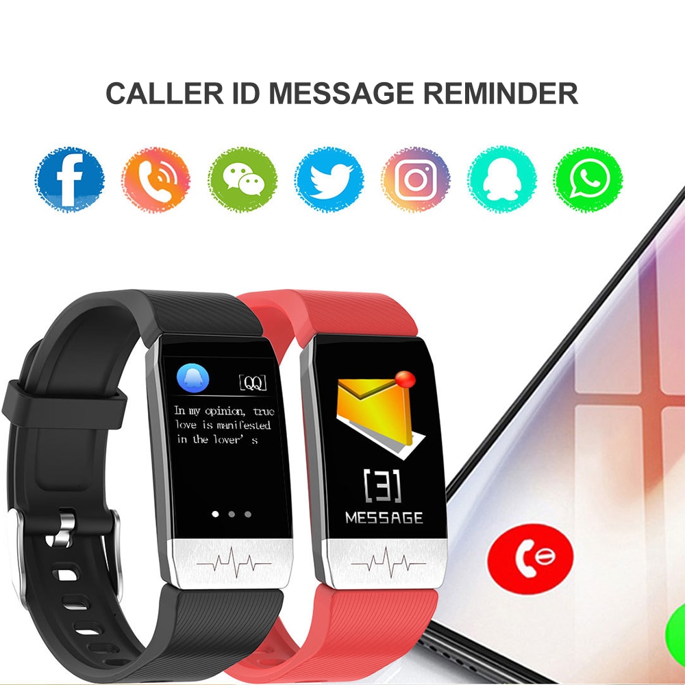 T1S Body Temperature Detection Intelligent Bracelet Multi-Function Body Health Monitor IP67 Waterproof Sport Bracelet Fitness