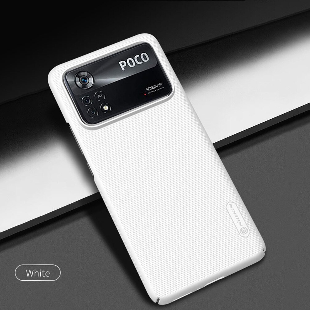 For Xiaomi Poco X4 Pro 5G Case Nillkin Super Frosted Shield Ultra-Thin PC Phone Shell For Xiaomi Poco X4 Pro 5G Back Cover: White