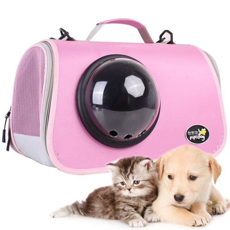 Pet Bag Outdoor Portable Pet Breathable Shoulder Bag Handbag Space EVA Cats Dogs Backpack Folding Travel Shoulder Bag Cats Dogs