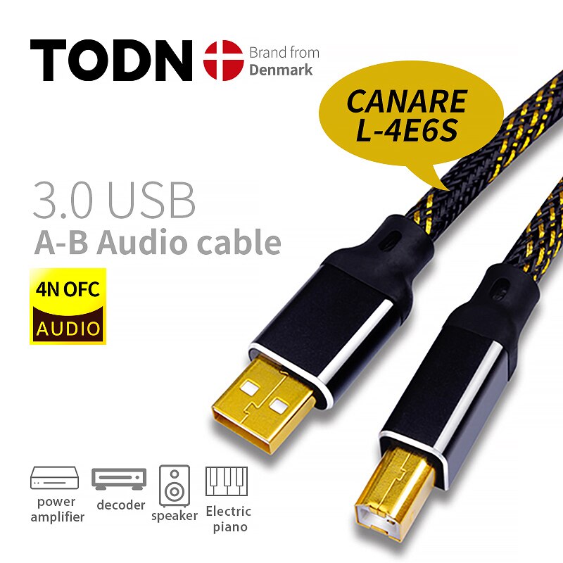 Canare Hifi Usb-kabel Dac A-B Alpha Occ Digitale Ab Audio A Naar B Hoge Endtype A Naar Type B hifi Datakabel