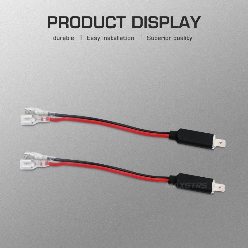 MAXGTRS For H1 Socket 1 Pin Convert to 2 Pins Adapter Wire LED Replacement Bulb Single Diode Converter Wiring Accessories