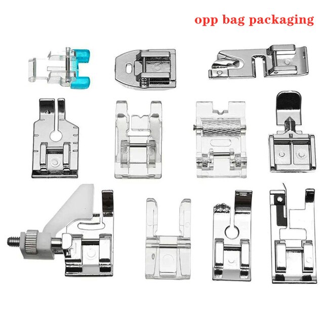 82/11pcs Sewing Machine Presser Foot Feet Kit Set With Box Brother Singer Janom Sewing Machines Foot Tools Accessory Sewing Tool: 11pcs bags