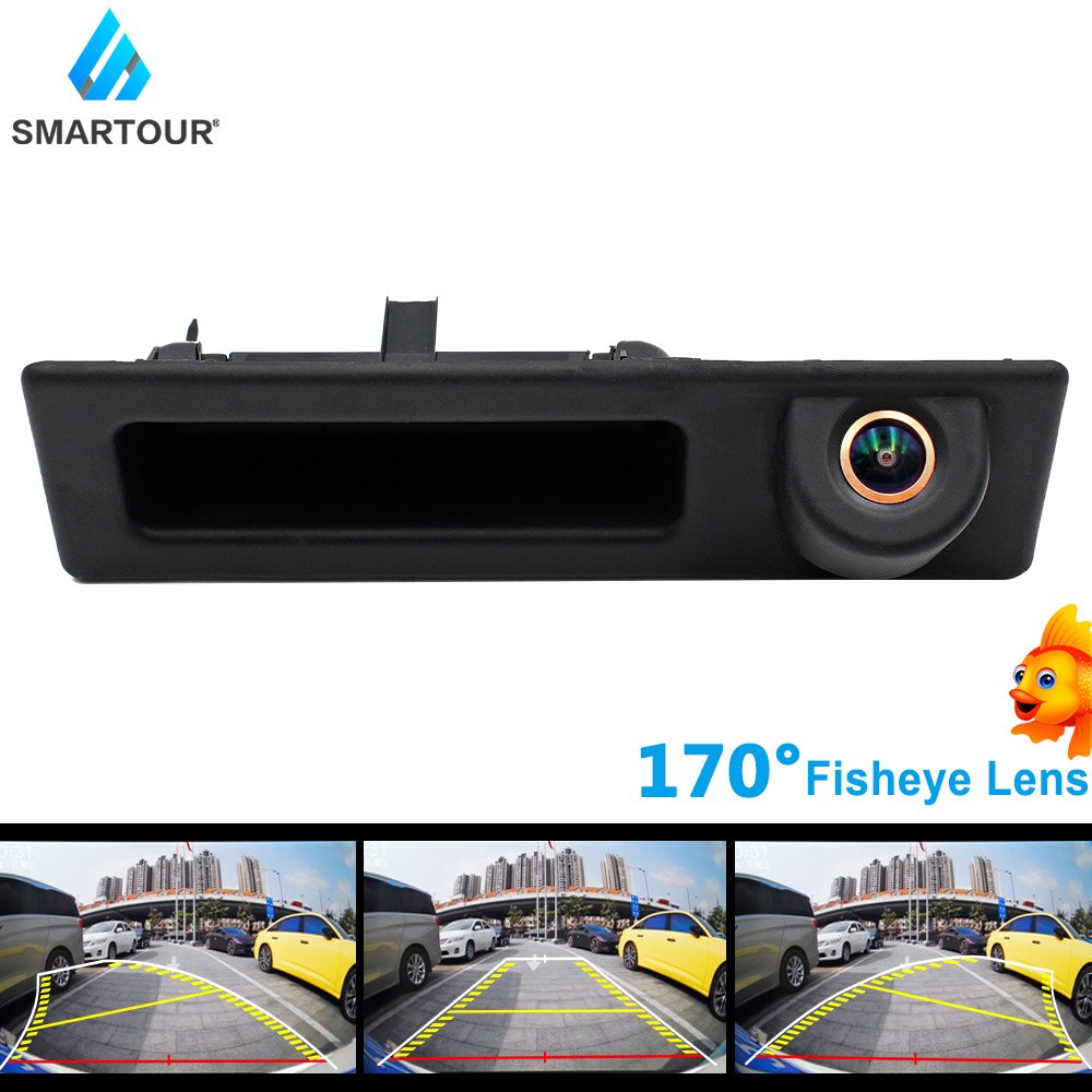Kofferbak Handvat 1080P Fisheye Auto Achteruitrijcamera Voor Bmw 2 3 5 7 Serie X1 X3 X4 X5 f30 F32 F36 F10 F11 F25 F48 Parkeergelegenheid Reverse