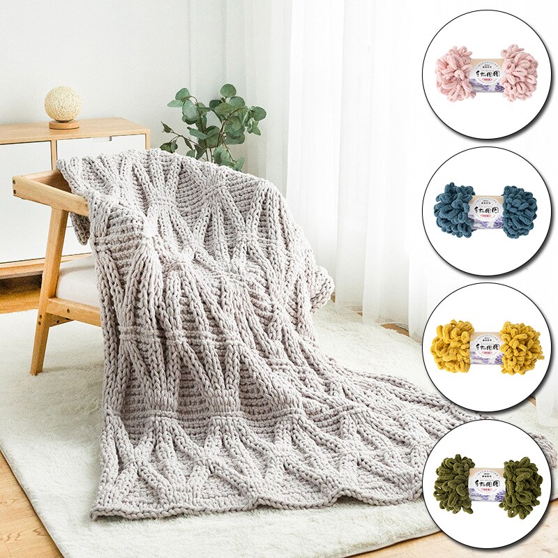 Diy Finger Schleife Garn Hand Strick Heimat Kissen Decke Kreis Linie Dicken Wolle Hand betroffen Gemischt Garn Ring Gesponnen Polyester spielzeug