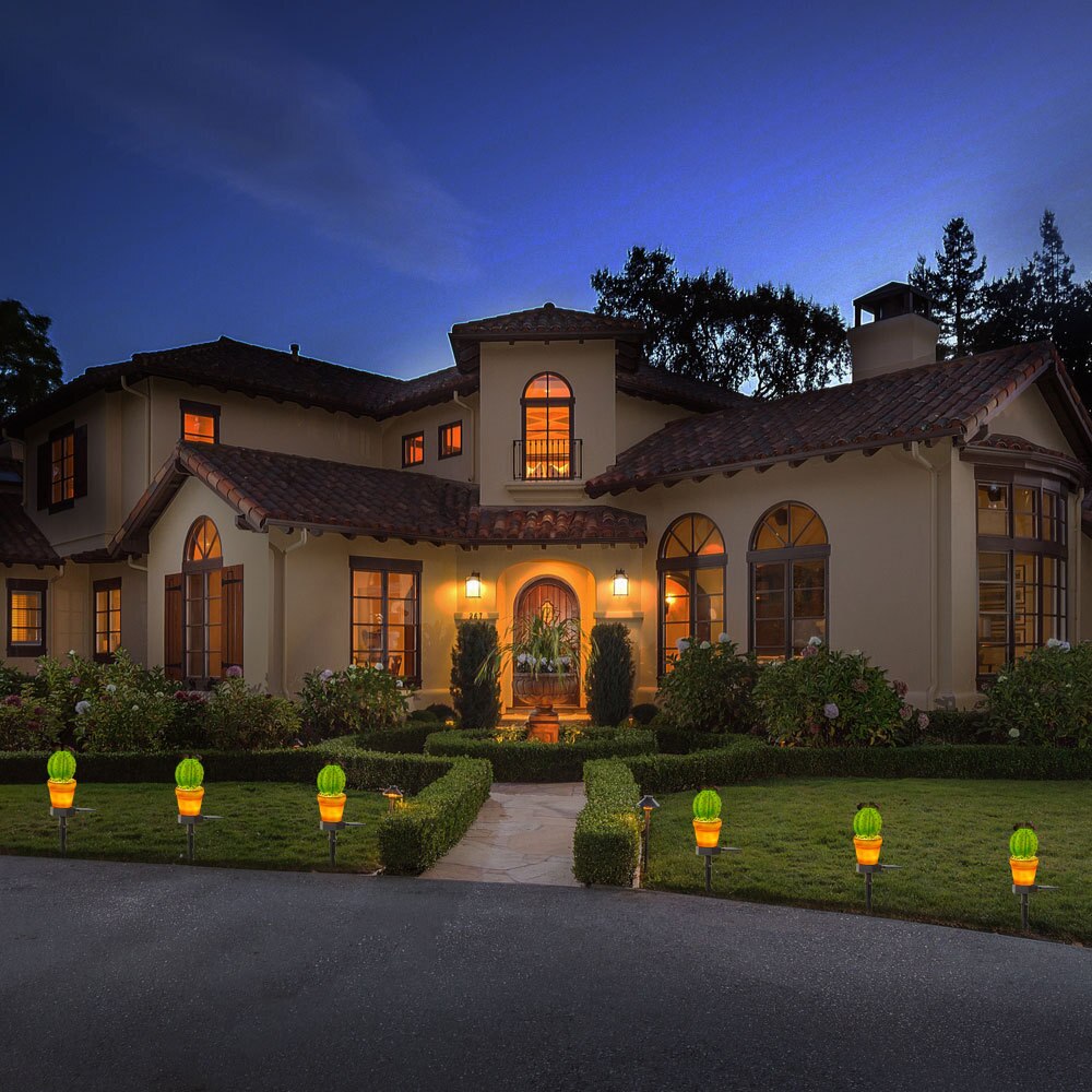 Pineapple Cactus Solar Path Light Solar Garden Stake Light Ground Light Solar Lawn Lamp For Garden