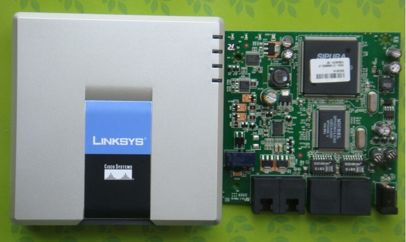 Orignal brand unlocked linksys spa 3102 voip gate way router adapter oplader 1 fxo  .1 fxs