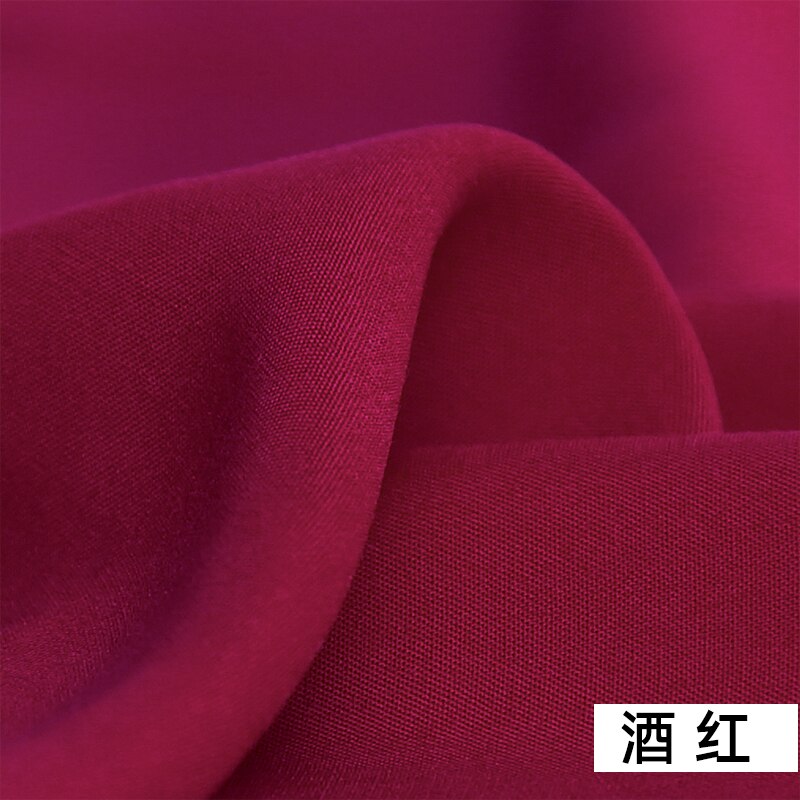 Katoenen Stof Katoen Zijde Effen Kleur Katoenen Doek Zwart Wit Kleding Kleren Stof Doek Katoen Zijde Stof: Wine Red