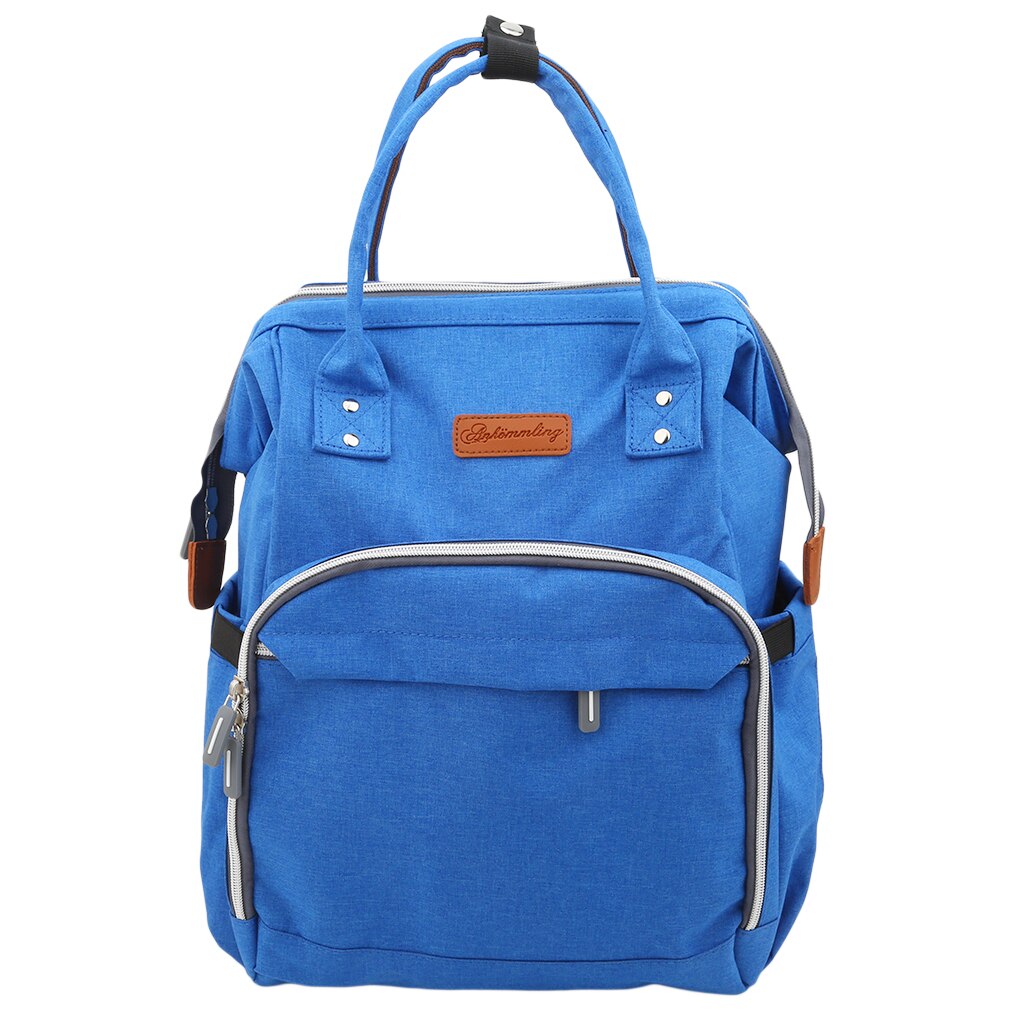 Mammaväska barnvagn skötväska stor kapacitet babyväskor för mamma bolsa mochila maternidade skötväska skötväska ryggsäck luiertas: Blå