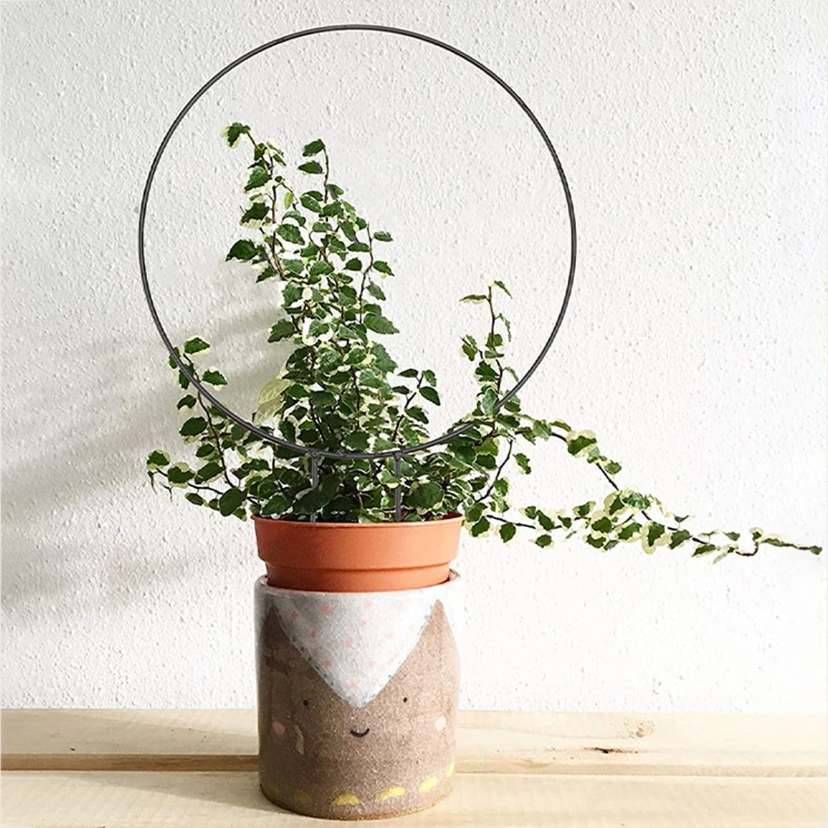 Soporte para plantas trepadoras de hierro, enrejado de jardín con revestimiento negro a prueba de óxido para enrejado de vid y flores de interior, 1/3 Uds.