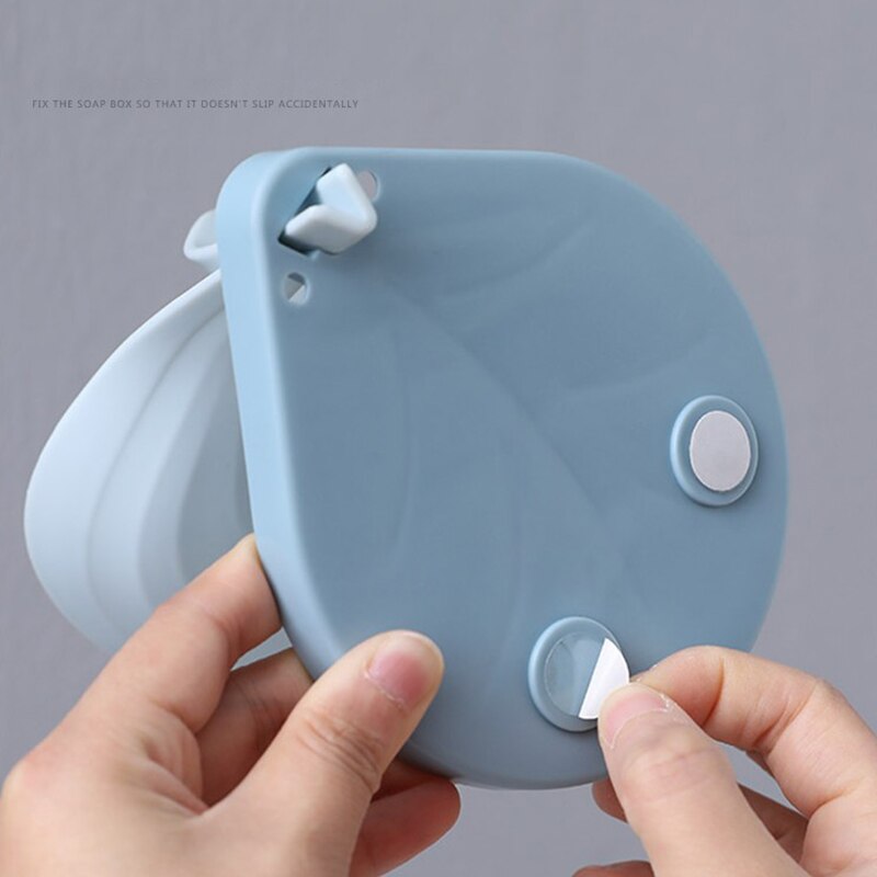 Porta sapone Doccia Scatola Di Immagazzinaggio di Sapone Accessori per il Bagno di Scarico Vassoio Cremagliera Pugno libero di Drenaggio Scatola di Plastica pasta Mensola A Muro Foglia