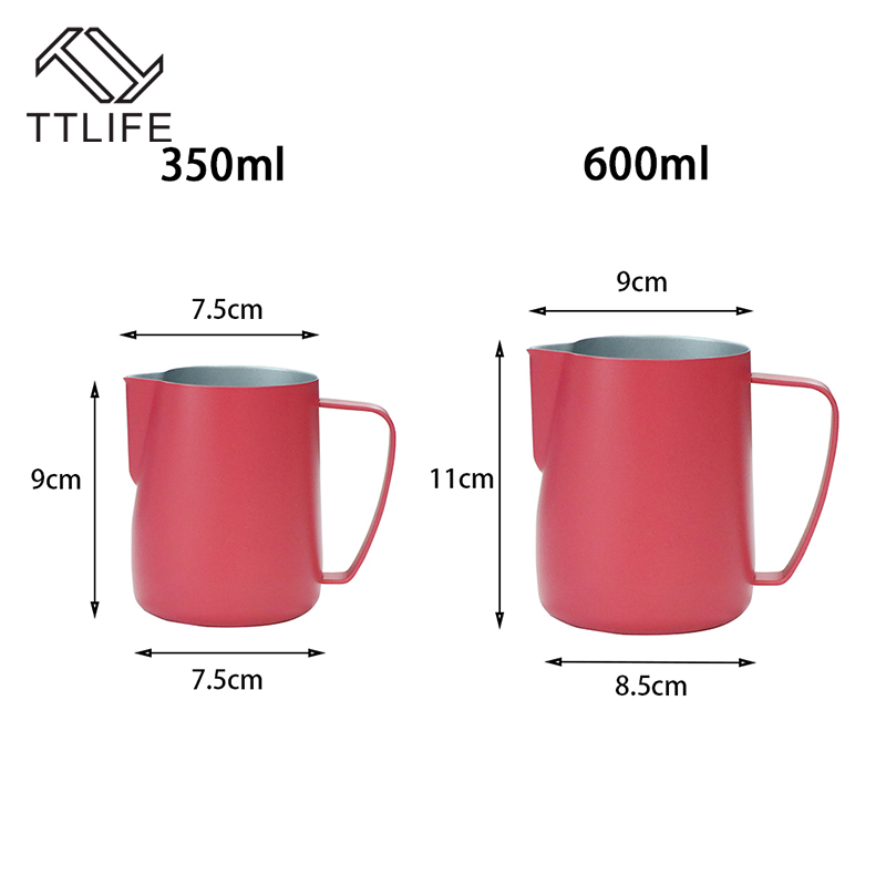 Ttlife Melkkan 0.3-0.6L Rvs Opschuimen Werper Pull Bloem Kopje Koffie Melkopschuimer Latte Art Melkschuim tool Coffeware