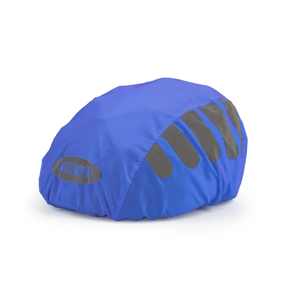 Cubierta impermeable para casco de bicicleta con tira reflectante, gorra para ciclismo de montaña y carretera, cubierta para lluvia, cubierta protectora de tela Oxford: YELLOW