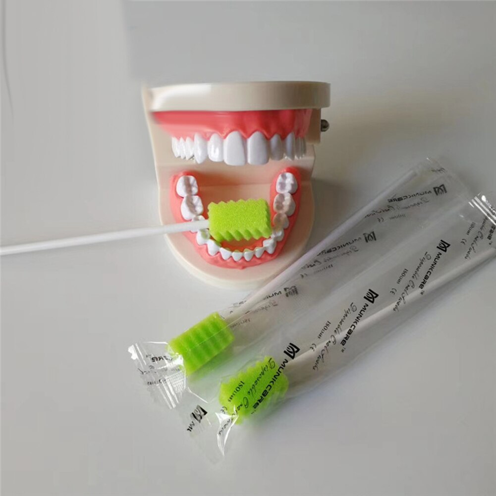 100/200 Uds esponja hisopos orales olor de limpieza lengua tártara limpieza palo cepillo interdental