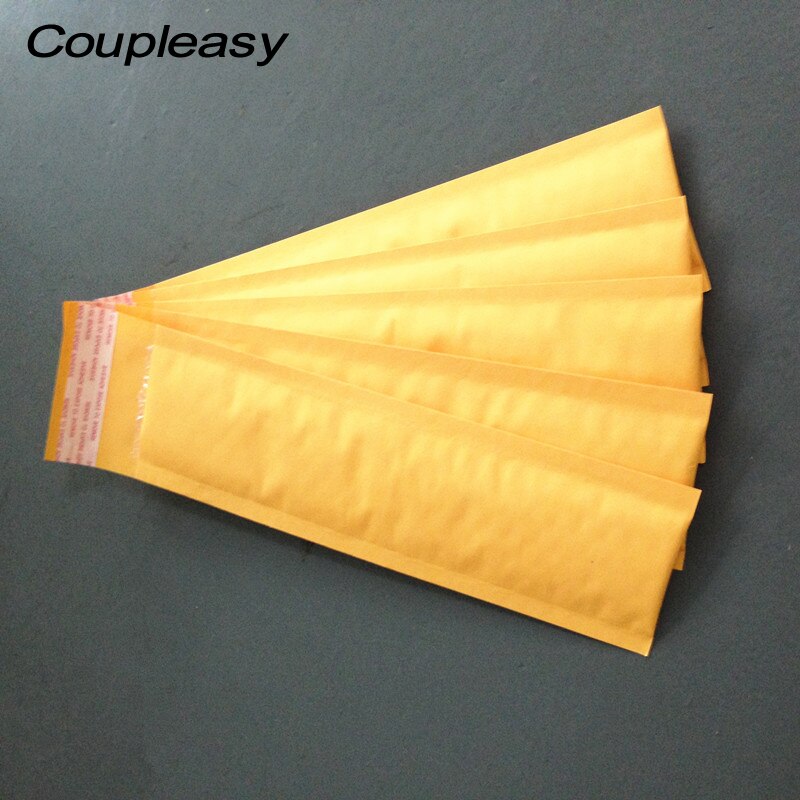 50Pcs/Lot Long Size Yellow Kraft Envelope with Bubble Long Bubble Mailers Padded Envelopes Shockproof Mail Packaging