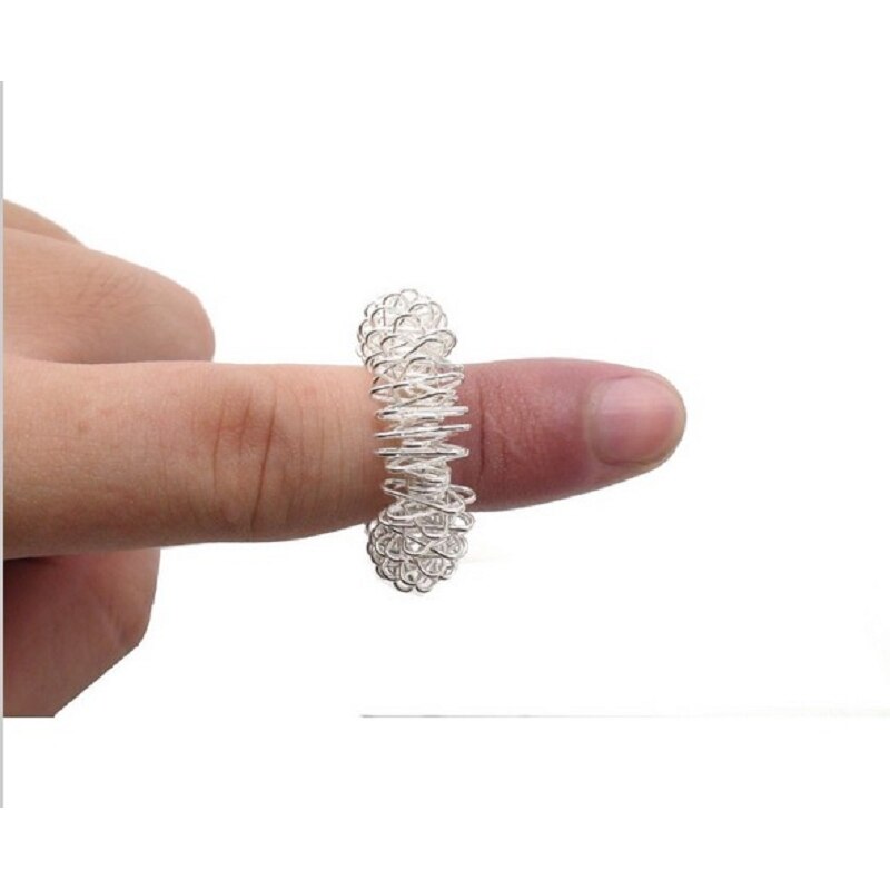 5 Stks/set Rvs Vinger Massage Ring Acupunctuur Ring Therapie Ontspannen Hand Bloedsomloop Pijnbestrijding Gezondheidszorg