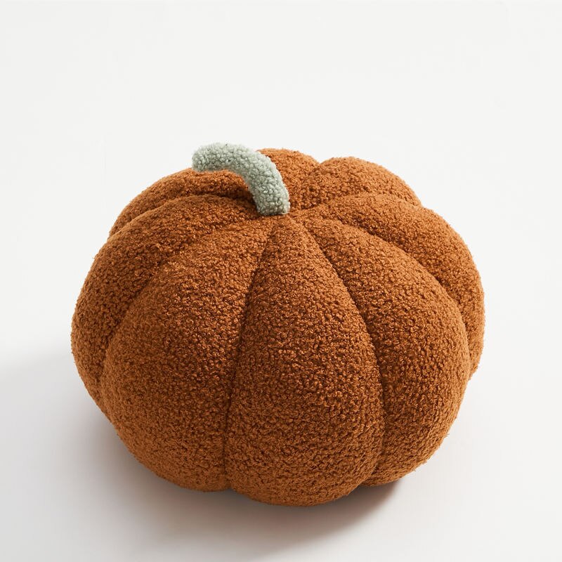 Styl skandynawski streszczenie poduszka podłogowa ciepłe siedzisko sofy poduszki puszyste Butt Pads Tatami materac pluszowe zabawki fotografia rekwizyty: brown pumpkin 35cm